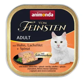 V.Feinsten CORE Huhn, Lachsfilet + Spinat für Katzen 100g